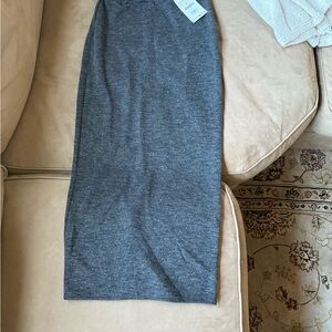 Zara Gray Pencil Midi Skirt for Work